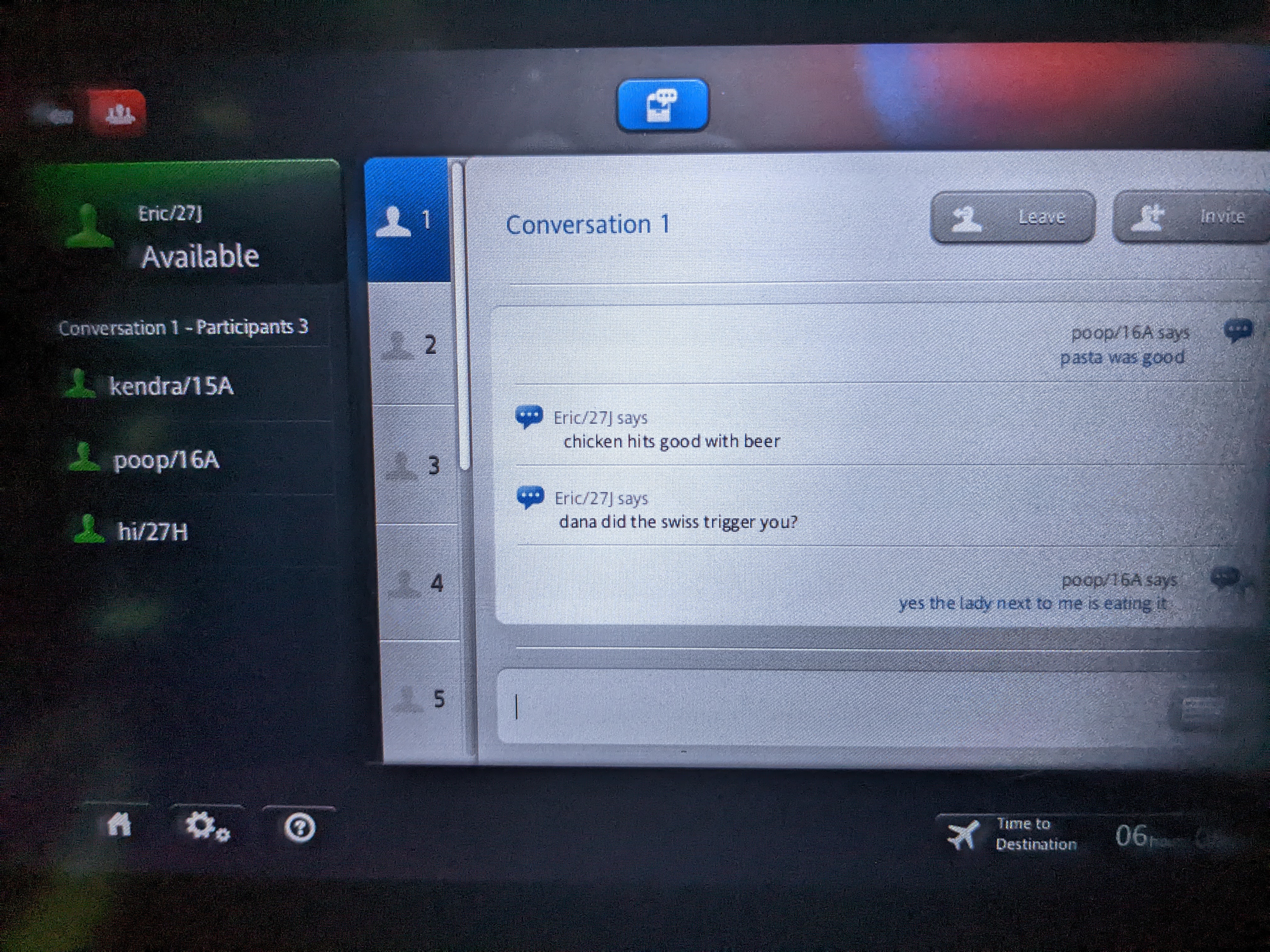 Latest in seat-to-seat communications